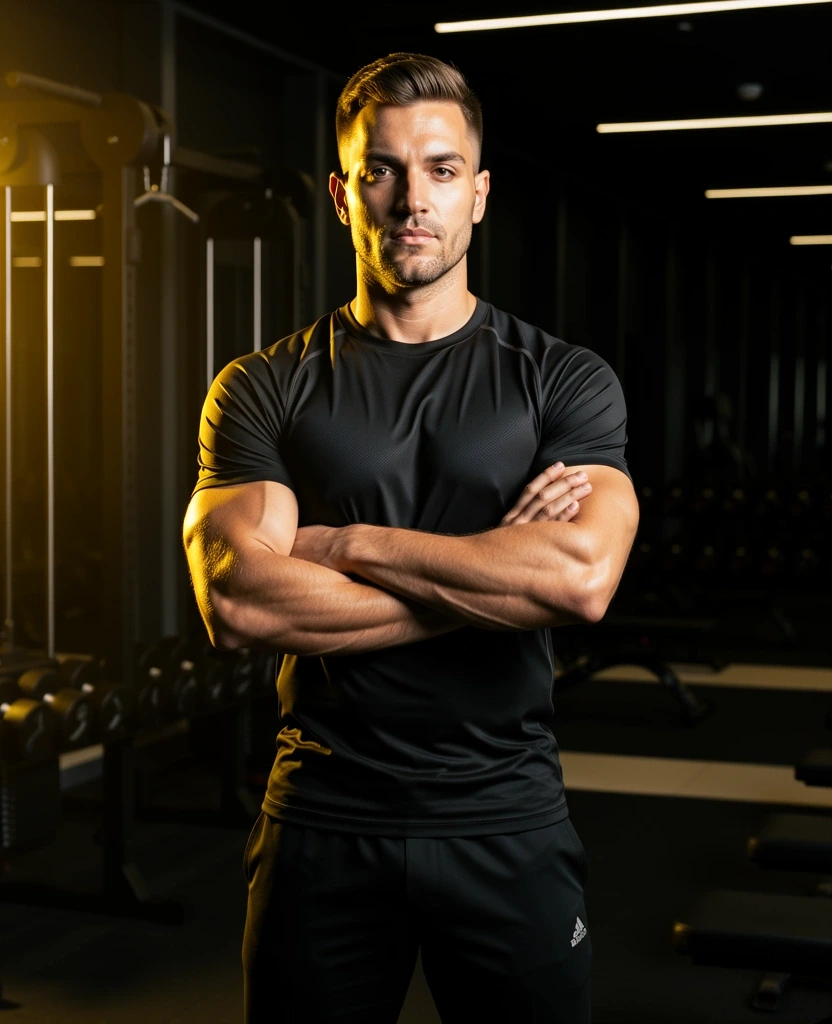 Portrait of the lead fitness coach